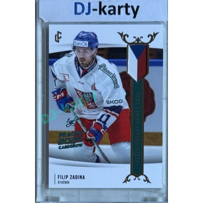 2024 LC Golden Prague Belongs to us #EHC-24 Filip Zadina Czech Hockey Games 2024 Turquoise 2025 Prague CardShow 1of1