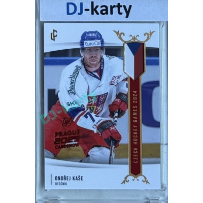2024 LC Golden Prague Belongs to us #EHC-21 Ondřej Kaše Czech Hockey Games 2024 Red 2025 Prague CardShow 1of1