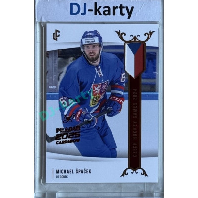 2024 LC Golden Prague Belongs to us #EHC-20 Michael Špaček Czech Hockey Games 2024 Red 2025 Prague CardShow 1of1