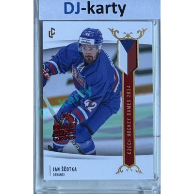 2024 LC Golden Prague Belongs to us #EHC-07 Jan Ščotka Czech Hockey Games 2024 Red 2025 Prague CardShow 1of1