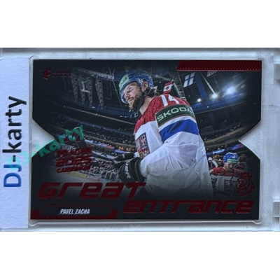 2024 LC Golden Prague Belongs to us #GE-10 Pavel Zacha Great Entrance DC Red 2025 Prague CardShow 2/2