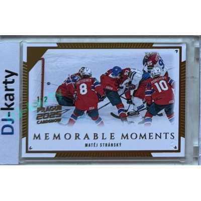 2024 LC Memorable Moments #MO-012 Matěj Stránský Gold 2025 Prague CardShow 1/2