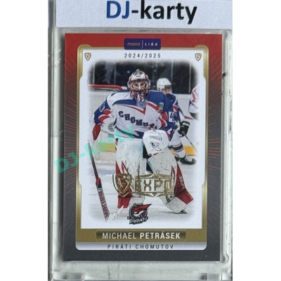 2024/25 Goal Cards Maxa liga 1. série #CHOM-02 Michael Petrásek Parallel Expo Gold 1of4