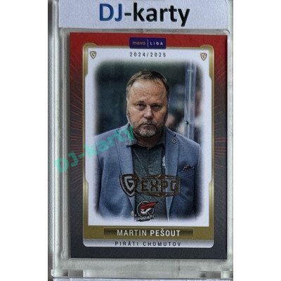 2024/25 Goal Cards Maxa liga 1. série #CHOM-25 Martin Pešout Parallel Expo Gold 1of4