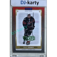 2024/25 Goal Cards Maxa liga 1. série #CHOM-21 Cole Coskey Parallel Expo Green 1of2