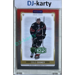 2024/25 Goal Cards Maxa liga 1. série #CHOM-21 Cole Coskey Parallel Expo Green 1of2