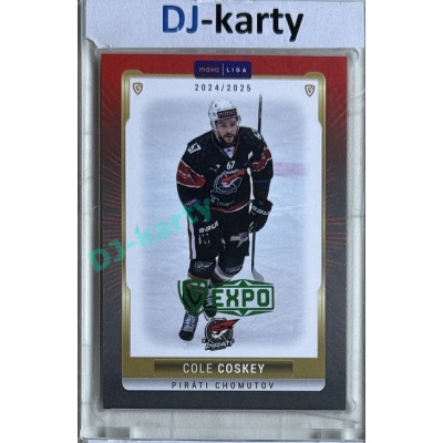 2024/25 Goal Cards Maxa liga 1. série #CHOM-21 Cole Coskey Parallel Expo Green 1of2