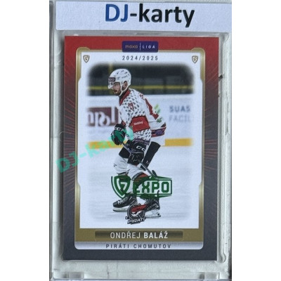 2024/25 Goal Cards Maxa liga 1. série #CHOM-05 Ondřej Baláž Parallel Expo Green 1of2