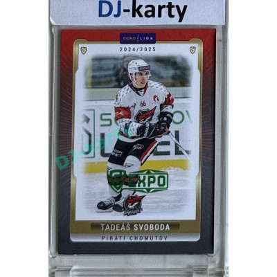 2024/25 Goal Cards Maxa liga 1. série #CHOM-16 Tadeáš Svoboda Parallel Expo Green 1of2