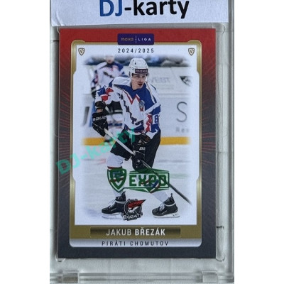 2024/25 Goal Cards Maxa liga 1. série #CHOM-04 Jakub Březák Parallel Expo Green 1of2