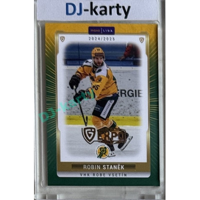 2024/25 Goal Cards Maxa liga 1. série #VSE-07 Robin Staněk Parallel Expo Gold 1of4