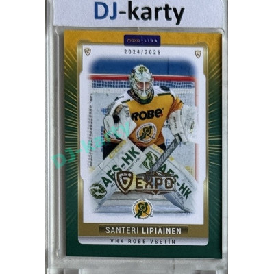 2024/25 Goal Cards Maxa liga 1. série #VSE-01 Santeri Lipiäinen Parallel Expo Gold 1of4
