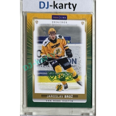 2024/25 Goal Cards Maxa liga 1. série #VSE-18 Jaroslav Brož Parallel Expo Green 1of2