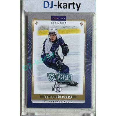 2024/25 Goal Cards Maxa liga 1. série #KOL-06 Karel Křepelka Parallel Expo Blue 1of2