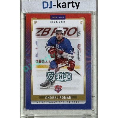 2024/25 Goal Cards Maxa liga 1. série #POR-14 Ondřej Roman Parallel Expo Blue 1of2