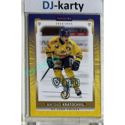 2024/25 Goal Cards Maxa liga 1. série #PRE-14 Matouš Kratochvil Parallel Expo Blue 1of2