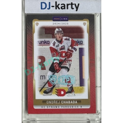 2024/25 Goal Cards Maxa liga 1. série #PCE-04 Ondřej Chabada Parallel Expo Blue 1of2