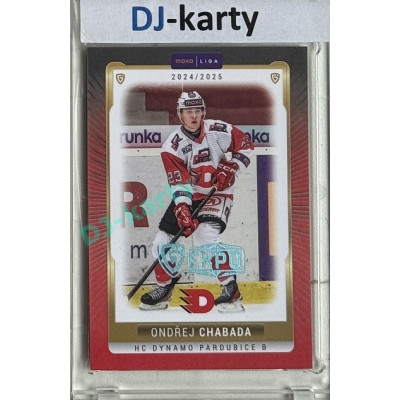 2024/25 Goal Cards Maxa liga 1. série #PCE-04 Ondřej Chabada Parallel Expo Blue 1of2