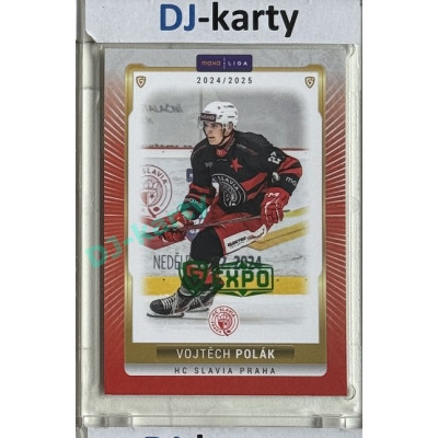 2024/25 Goal Cards Maxa liga 1. série #SLA-19 Vojtěch Polák Parallel Expo Green 1of2
