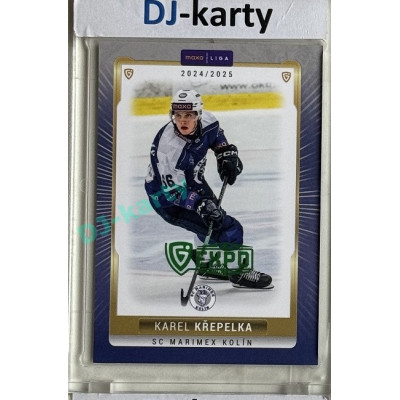 2024/25 Goal Cards Maxa liga 1. série #KOL-06 Karel Křepelka Parallel Expo Green 1of2