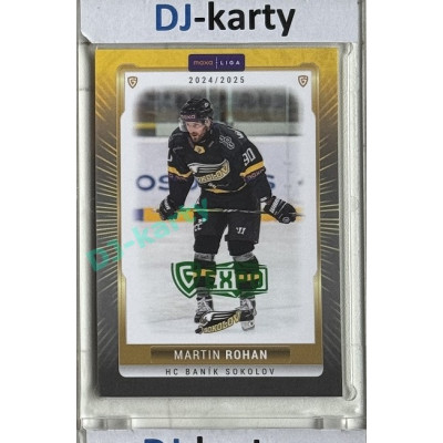 2024/25 Goal Cards Maxa liga 1. série #SOK-06 Martin Rohan Parallel Expo Green 1of2
