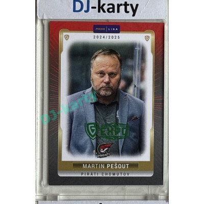 2024/25 Goal Cards Maxa liga 1. série #CHOM-25 Martin Pešout Parallel Expo Green 1of2
