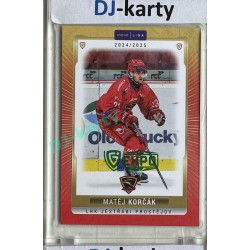 2024/25 Goal Cards Maxa liga 1. série #PRO-21 Matěj Korčák Parallel Expo Green 1of2