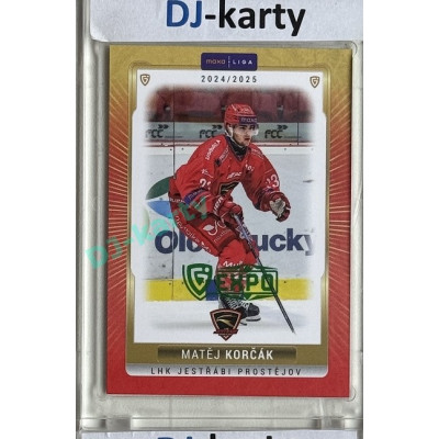 2024/25 Goal Cards Maxa liga 1. série #PRO-21 Matěj Korčák Parallel Expo Green 1of2