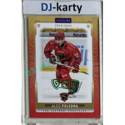 2024/25 Goal Cards Maxa liga 1. série #PRO-09 Aleš Poledna Parallel Expo Green 1of2