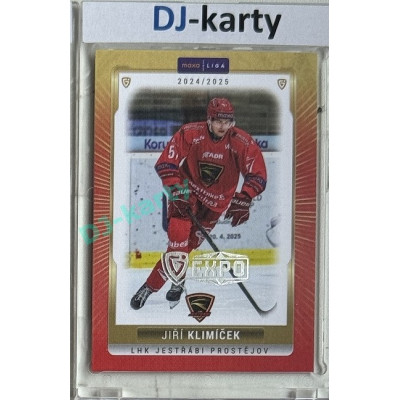 2024/25 Goal Cards Maxa liga 1. série #PRO-04 Jiří Klimíček Parallel Expo Silver 1of4