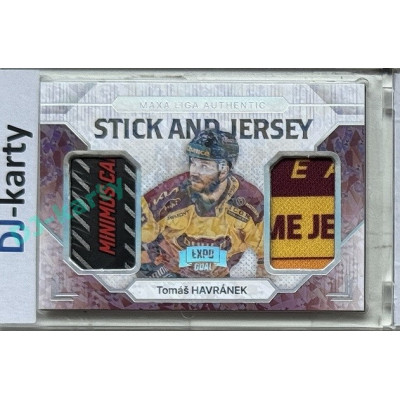 2024/25 Goal Cards Maxa liga 1. série #SJ-11 Tomáš Havránek Stick & Jersey Expo Perleť 1of4
