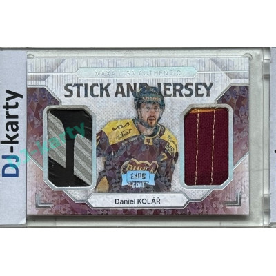 2024/25 Goal Cards Maxa liga 1. série #SJ-10 Daniel Kolář Stick & Jersey Expo Perleť 1of4