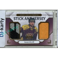2024/25 Goal Cards Maxa liga 1. série #SJ-10 Daniel Kolář Stick & Jersey Expo Gold 1of3