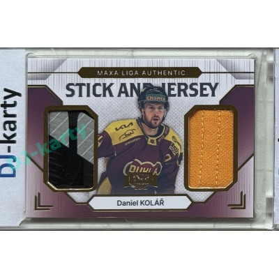2024/25 Goal Cards Maxa liga 1. série #SJ-10 Daniel Kolář Stick & Jersey Expo Gold 1of3