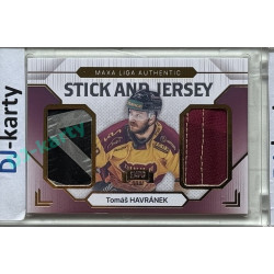 2024/25 Goal Cards Maxa liga 1. série #SJ-11 Tomáš Havránek Stick & Jersey Expo Gold 1of3