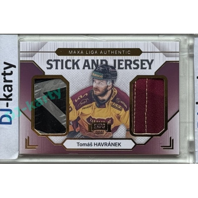 2024/25 Goal Cards Maxa liga 1. série #SJ-11 Tomáš Havránek Stick & Jersey Expo Gold 1of3