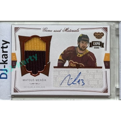 2024/25 Goal Cards Maxa liga 1. série #S-22 Matouš Menšík Game Used Material Signature Expo Gold 1of4
