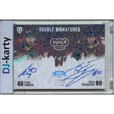 2024/25 Goal Cards Maxa liga 1. série #DS-PC Radek Pořízek / Tomáš Čachotský Double Signature EXPO Silver 1of1