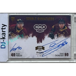 2024/25 Goal Cards Maxa liga 1. série #DS-PC Radek Pořízek / Tomáš Čachotský Double Signatures Expo Gold 1of4