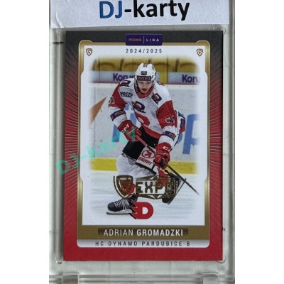 2024/25 Goal Cards Maxa liga 1. série #PCE-20 Adrian Gromadzki Parallel Expo Gold 1of4