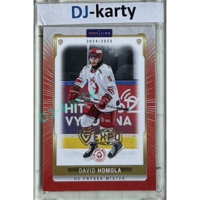 2024/25 Goal Cards Maxa liga 1. série #FMI-12 David Homola Parallel Expo Gold 1of4