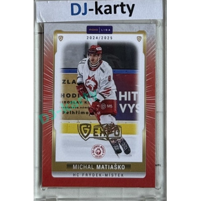 2024/25 Goal Cards Maxa liga 1. série #FMI-10 Michal Matiačko Parallel Expo Gold 1of4