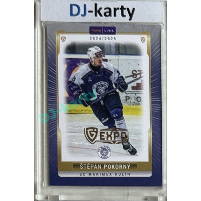 2024/25 Goal Cards Maxa liga 1. série #KOL-18 Štěpán Pokorný Parallel Expo Gold 1of4