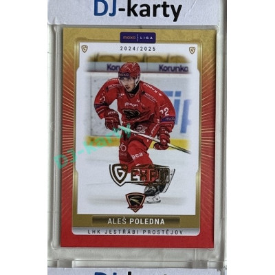 2024/25 Goal Cards Maxa liga 1. série #PRO-09 Aleš Poledna Parallel Expo Gold 1of4