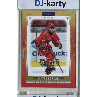 2024/25 Goal Cards Maxa liga 1. série #PRO-21 Matěj Korčák Parallel Expo Gold 1of4