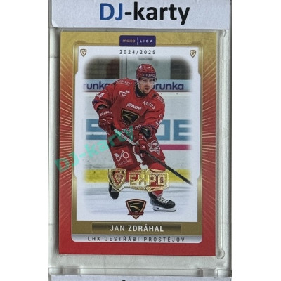 2024/25 Goal Cards Maxa liga 1. série #PRO-06 Jan Zdráhal Parallel Expo Gold 1of4
