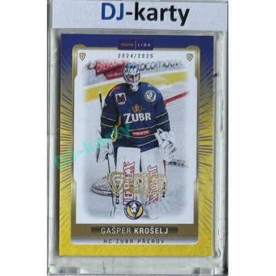 2024/25 Goal Cards Maxa liga 1. série #PRE-03 Gašper Krošelj Parallel Expo Gold 1of4