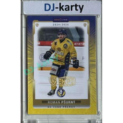 2024/25 Goal Cards Maxa liga 1. série #PRE-21 Roman Pšurný Parallel Expo Gold 1of4