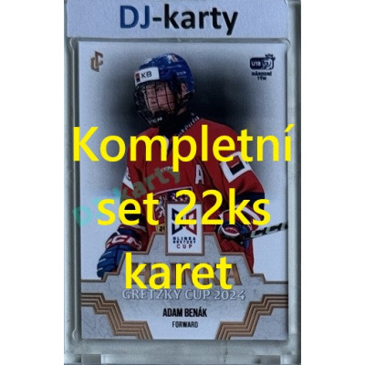 2024/25 LC Repre serie 1 kompletní set Hlinka Gretzky Cup 2024 Gold set 22ks karet