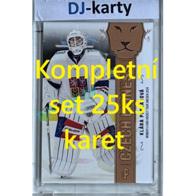 2024/25 LC Repre serie 1 kompletní set Women´s Euro Hockey Tour Sweden 2024 Gold set 25ks karet